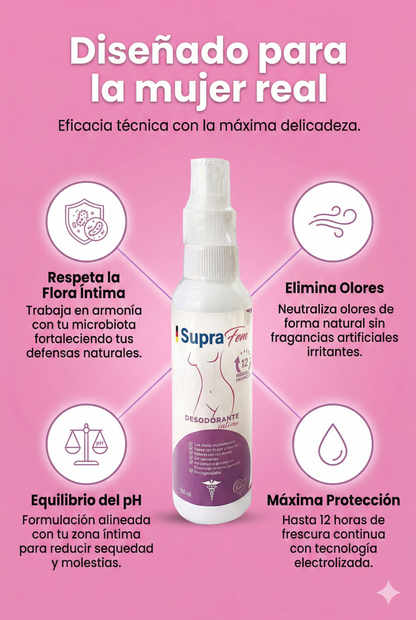 Desodorante intimo para mujer en spray