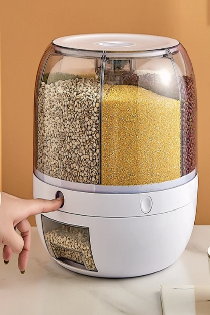 Dispensador Organizador Granos Giratorio 6 en 1