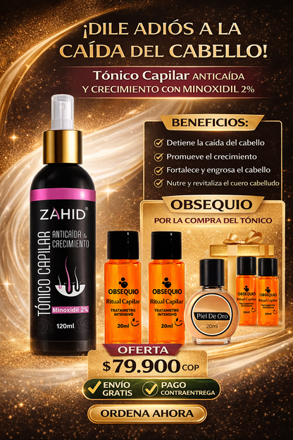 TONICO ROSA +2 AMPOLLAS+PIEL DE ORO