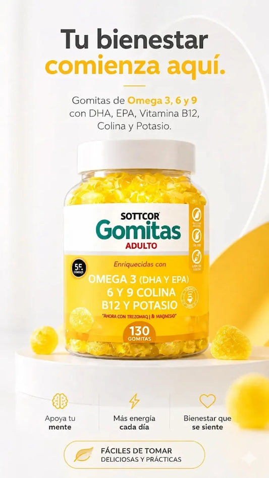 GOMITAS VITALIQ™ SOTTCOR Con Omega 3, 6 y 9 “Tu bienestar diario nunca fue tan delicioso”