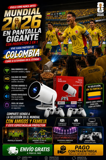 PROYECTOR HY 300 ¡VIVE EL MUNDIAL 2026 COMO SI ESTUVIERAS EN EL ESTADIO! ⚽️🏟️