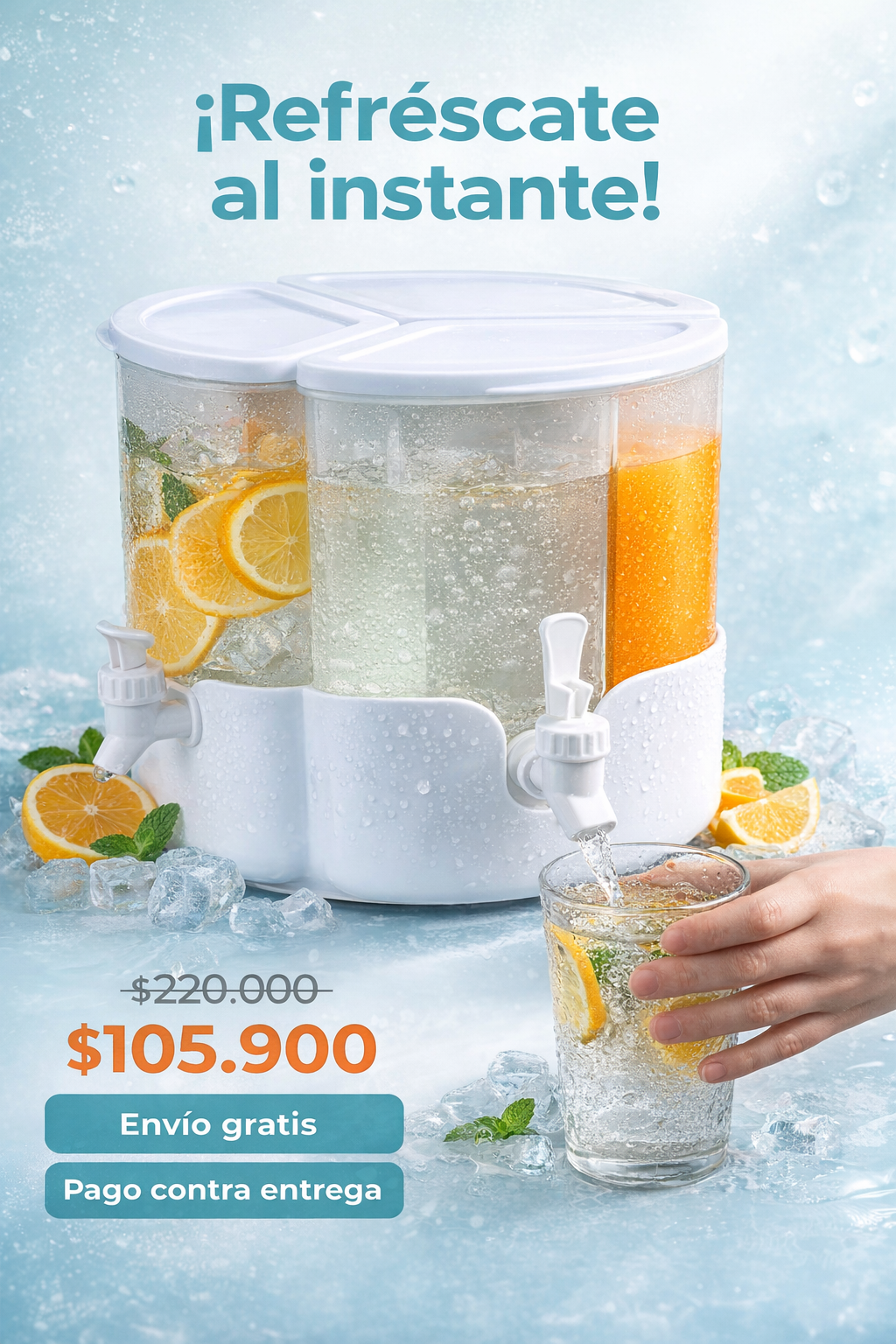 DISPENSADOR DE BEBIDAS 3 EN 1 DRINK REVOLUTION 360°