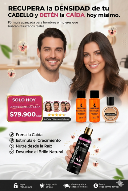 TONICO ROSA +2 AMPOLLAS+PIEL DE ORO