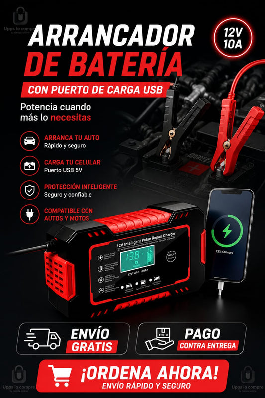 Cargador de bateria de carro de 12V, 6A
